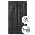 Tuindeur zwart gespoten Privacy + rvs inbouwslotset 195x90 cm