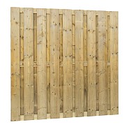 Jumboscherm geschaafd vuren 20-planks 15 mm, 180x180 cm, recht, groen geïmpregneerd