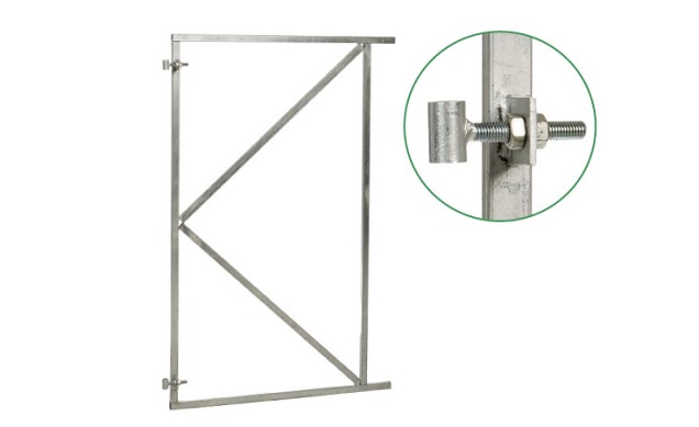 Verstelbaar stalen poortframe 150x155 cm, vuurverzinkt